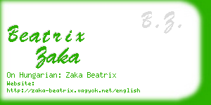 beatrix zaka business card